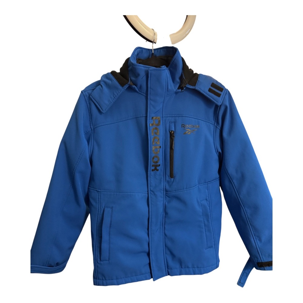 Reebok Boys 10/12 Husky 3-in-1 Jacket Blue Removable Liner Hood Winter Coat